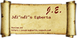 Jónás Egberta névjegykártya