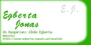 egberta jonas business card